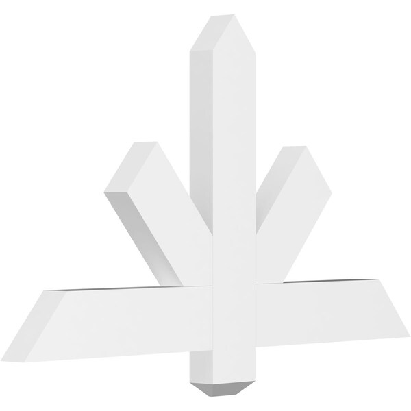 Ekena Millwork Kennewick Architectural Grade PVC Gable Bracket, 36"W x 21"H x 2"D x 4"F, 14/12 Pitch GBP036X21X0204KEN00 - main